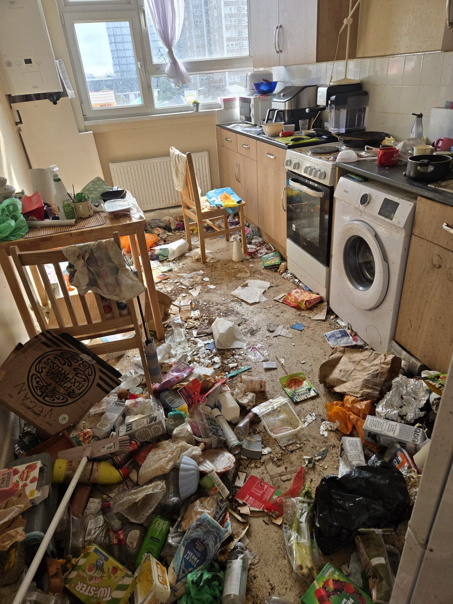 Kitchen before cleaning
